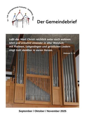 Titelseite Gemeindebrief - Orgel der Michaeliskirche