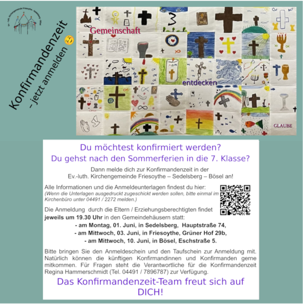 Einladung Konfirmandenzeit