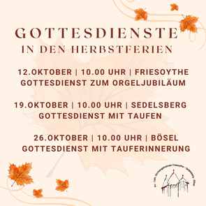 Einladung Herbstkirche - zentrale Gottesdienste