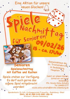 Einladung Spielenachmittag für Senioren